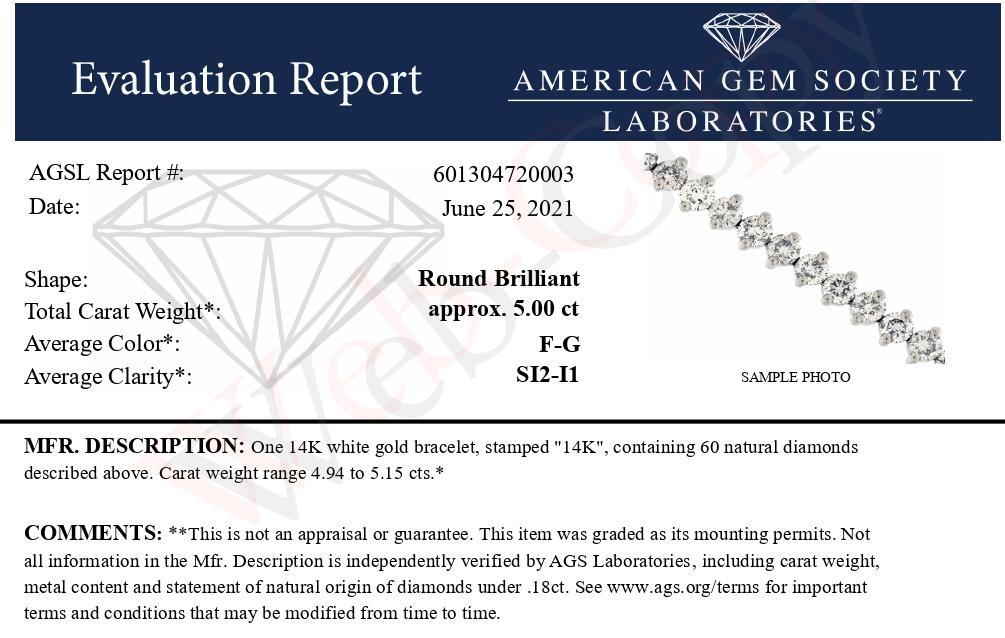 Alt text: White bracelet shown at an angle, featuring round white gemstones each set in a two-prong setting along its length.