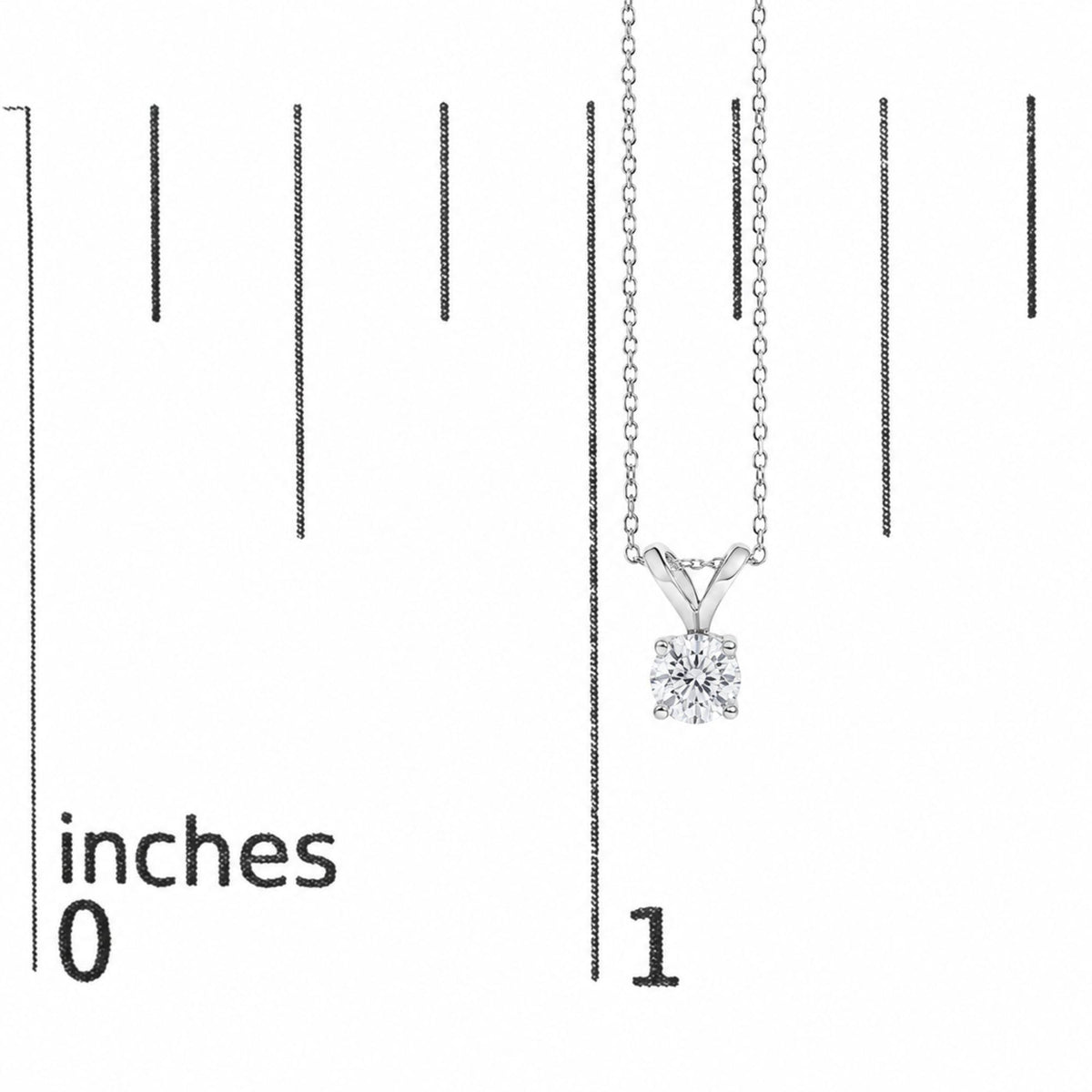 14K Gold Lab Grown Diamond Round Solitaire Pendant Necklace