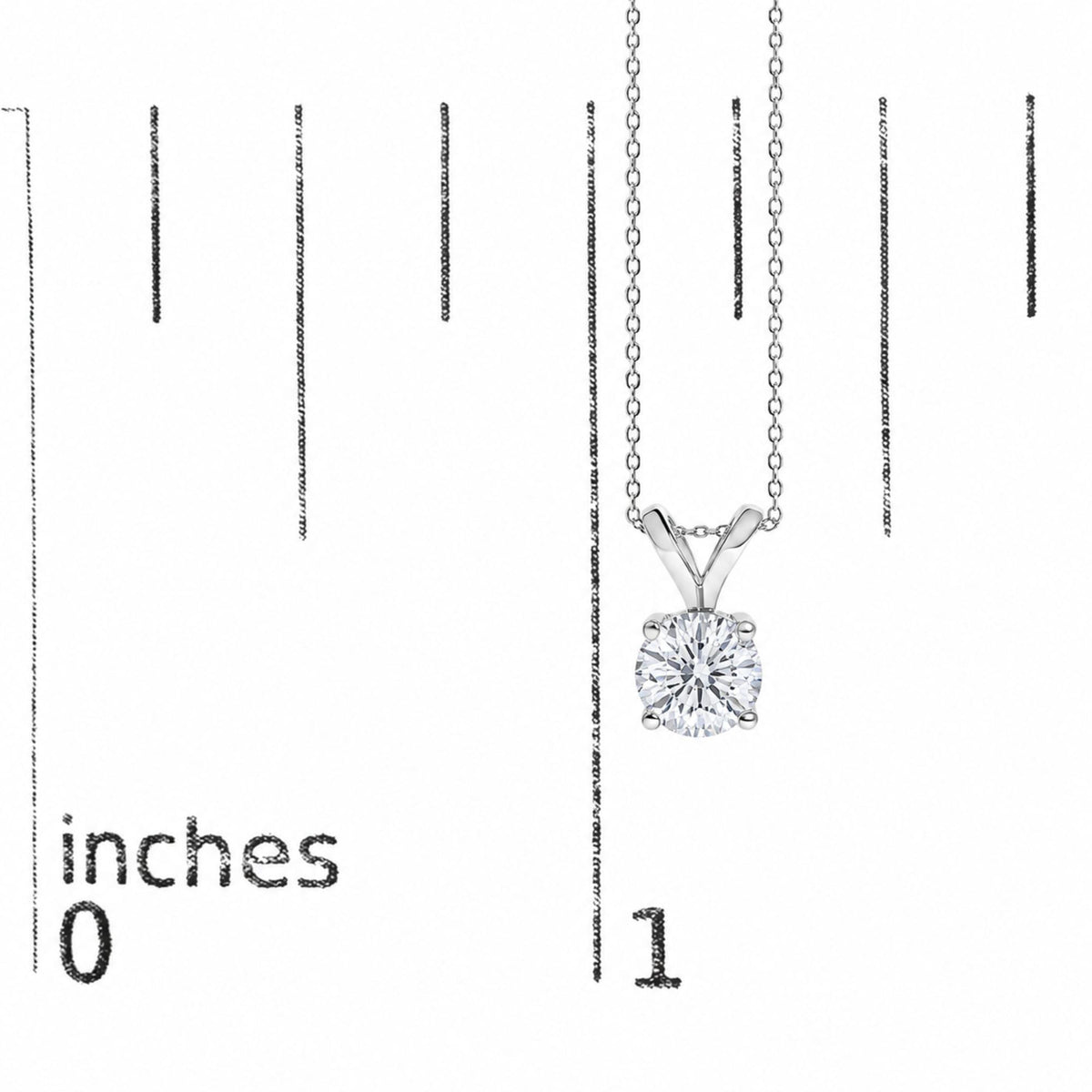 14K Gold Lab Grown Diamond Round Solitaire Pendant Necklace
