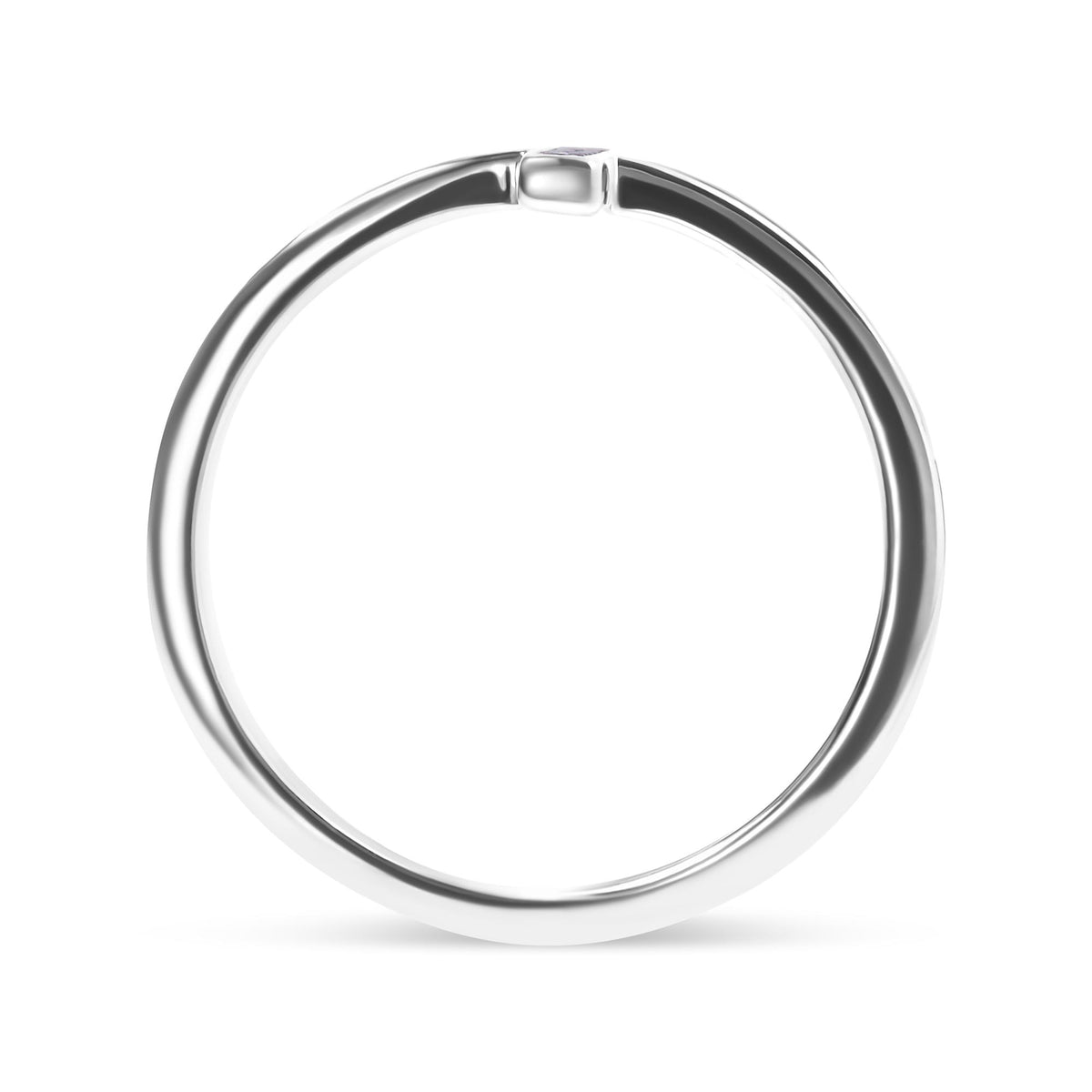 Sterling Silver 1/6 Cttw Blue Diamond Cross Stackable Ring