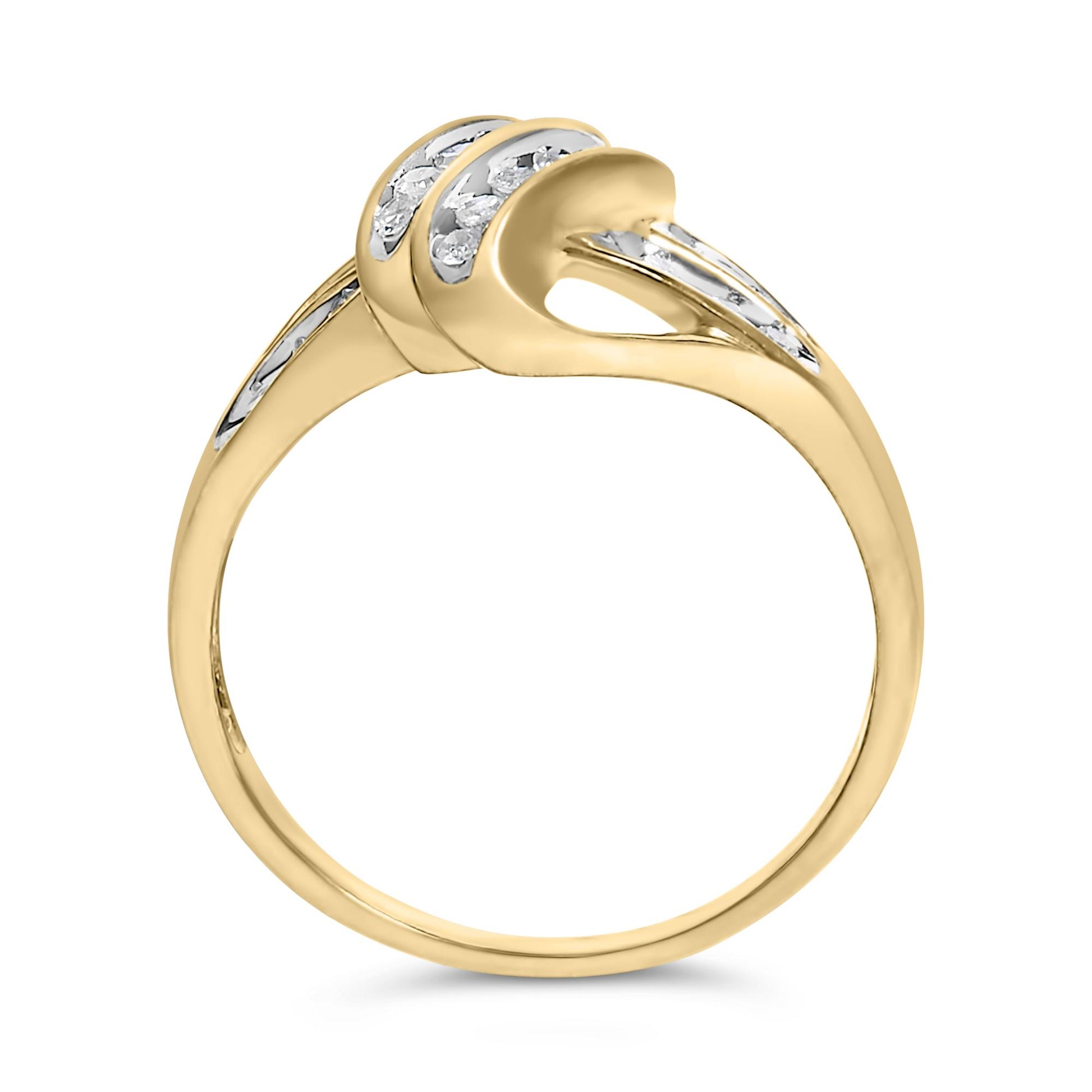 10K Yellow Gold Plated .925 Sterling Silver 1.0 Cttw Diamond Flower Cluster Open Halo Floral Ring (J-K Color, I2-I3 Clarity)