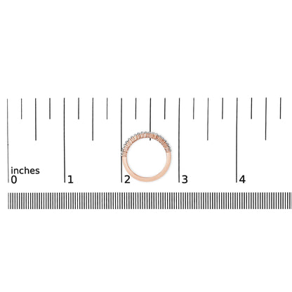 10K Rose Gold Plated Sterling Silver 1/3 Cttw Diamond Band Ring