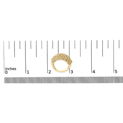 10K Yellow Gold 2.0 Cttw Brown Diamond Teardrop Design Cocktail Ring
