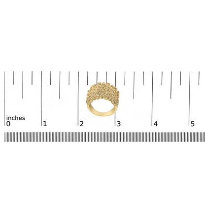 10K Yellow Gold 2.0 Cttw Brown Diamond Mesh Link Cocktail Ring