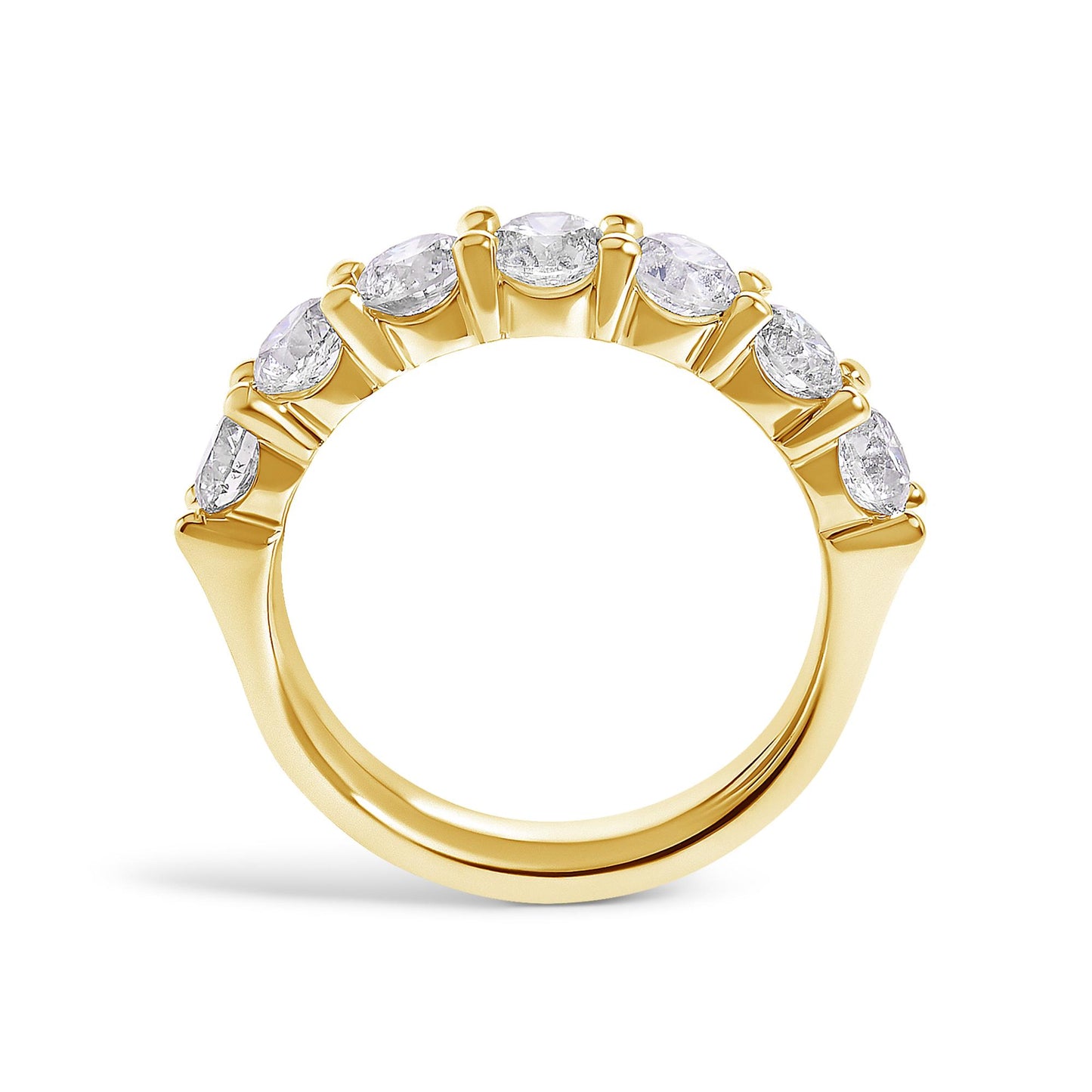 14K Gold 2.0 Cttw Diamond 7 Stone Band Ring