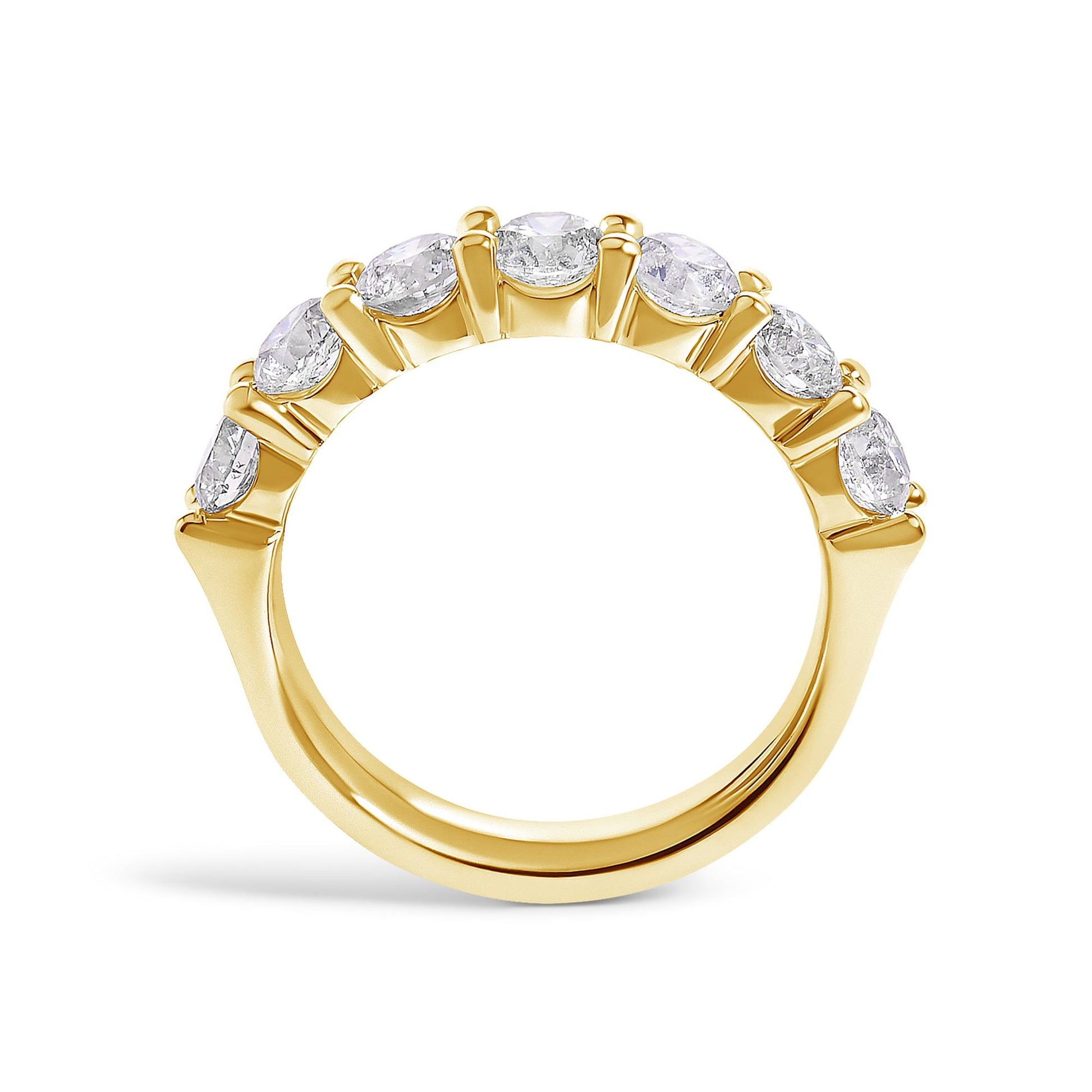 14K Gold 2.0 Cttw Diamond 7 Stone Band Ring
