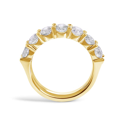14K Gold 2.0 Cttw Diamond 7 Stone Band Ring