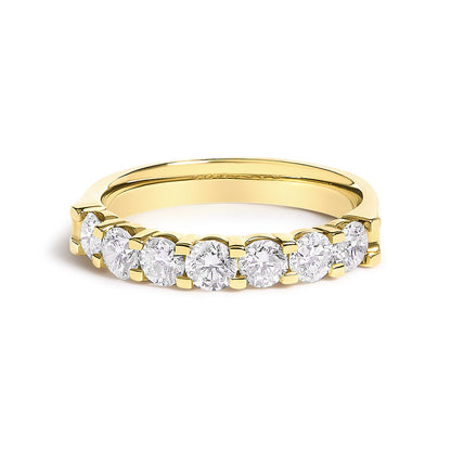 14K Gold 1.0 Cttw Diamond 7 Stone Band Ring
