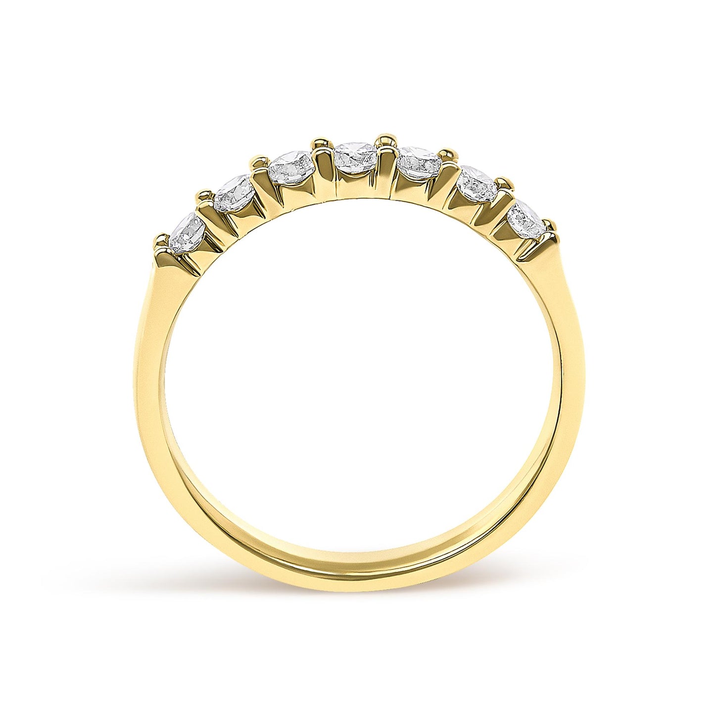 14K Gold 1/2 Cttw Diamond 7 Stone Band Ring