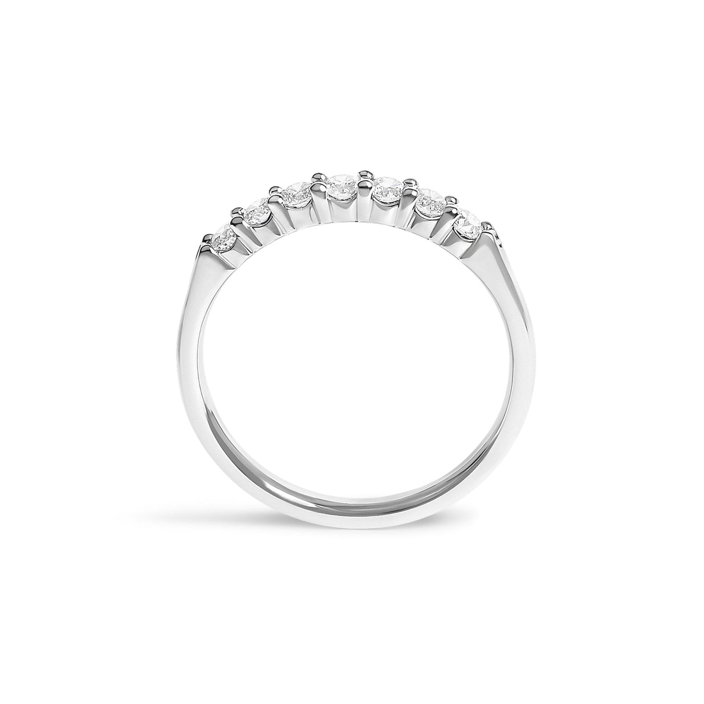 14K Gold 1/3 Cttw Diamond 7 Stone Band Ring