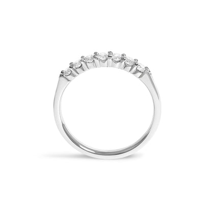 14K Gold 1/3 Cttw Diamond 7 Stone Band Ring