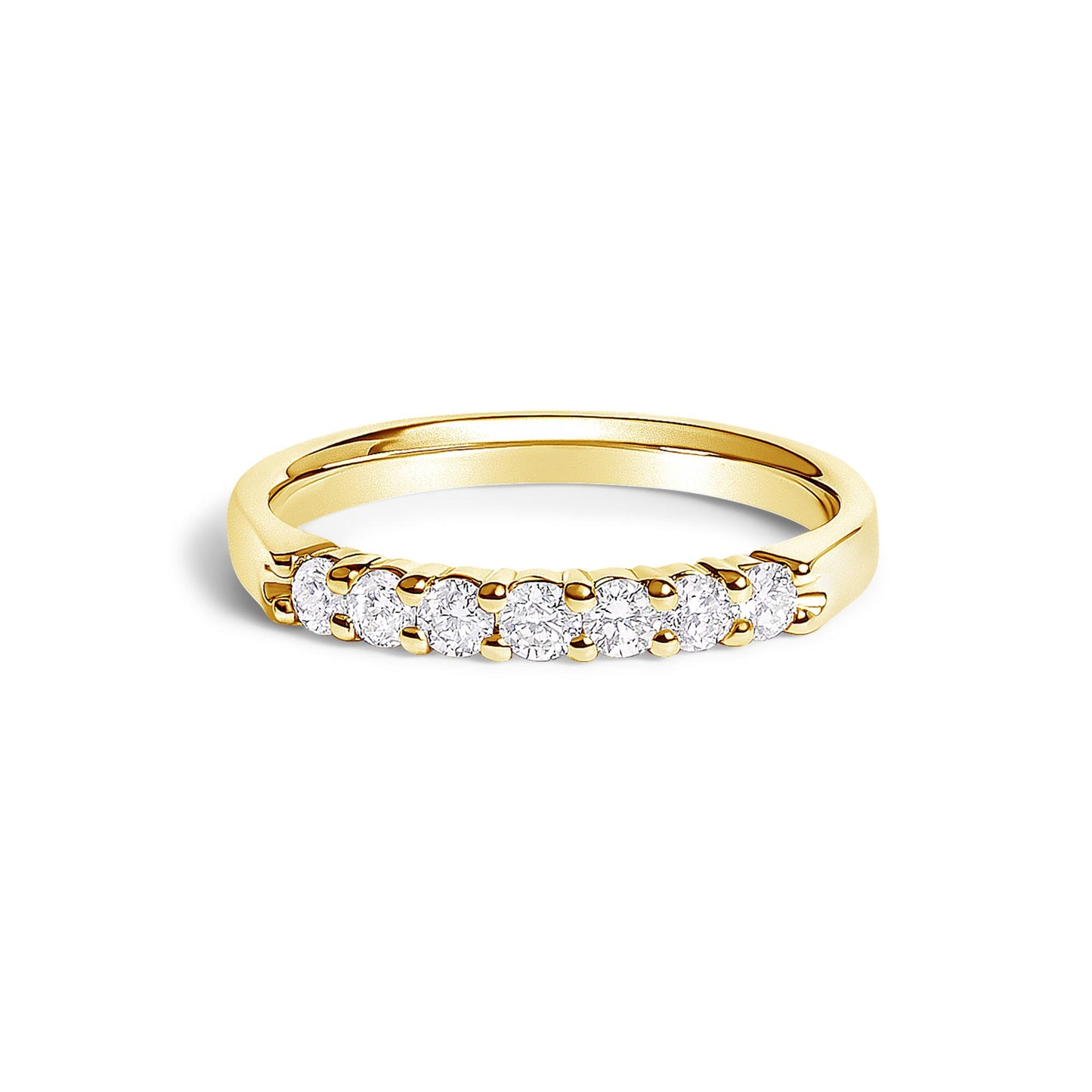 14K Gold 1/3 Cttw Diamond 7 Stone Band Ring