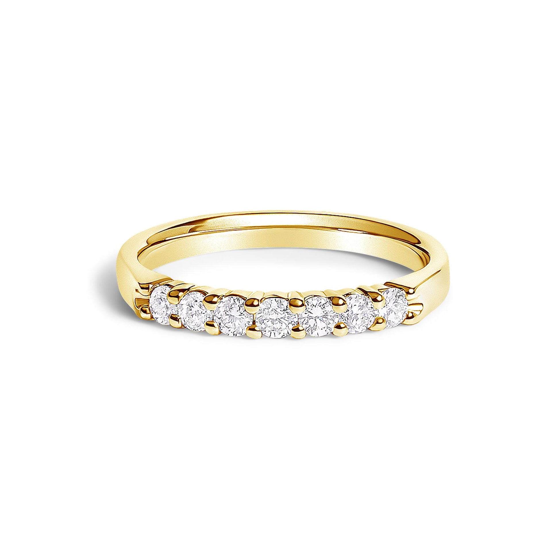 14K Gold 1/3 Cttw Diamond 7 Stone Band Ring