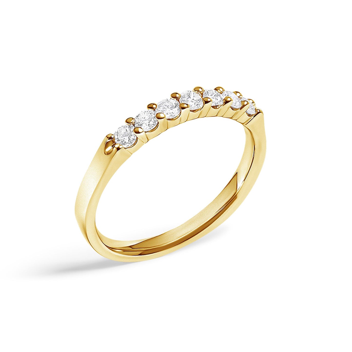 14K Gold 1/3 Cttw Diamond 7 Stone Band Ring