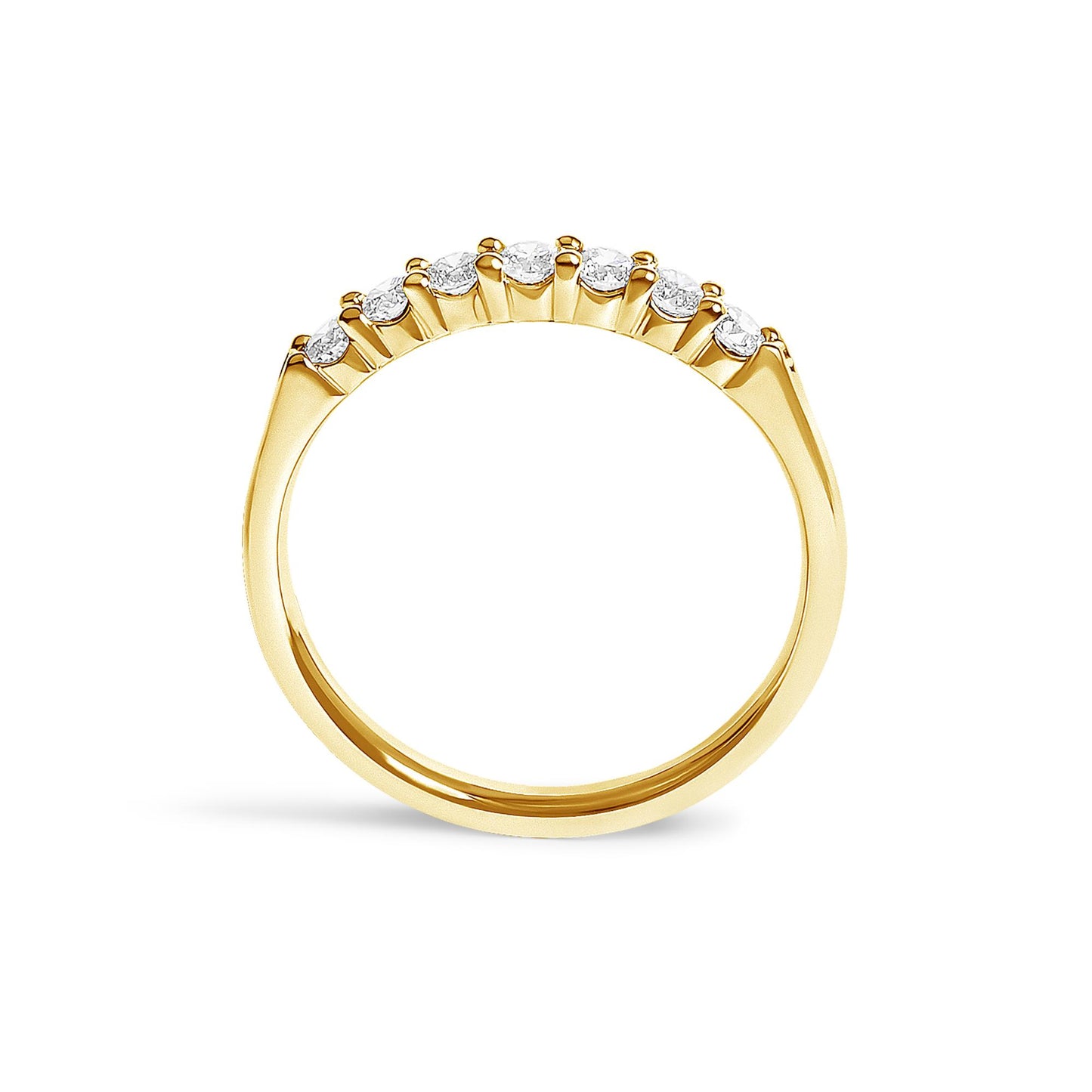 14K Gold 1/3 Cttw Diamond 7 Stone Band Ring
