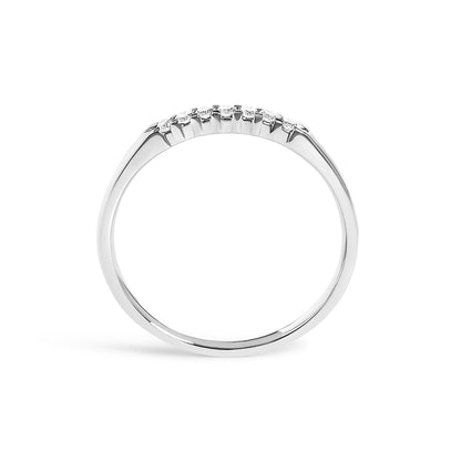 14K Gold 1/10 Cttw Diamond 7 Stone Band Ring