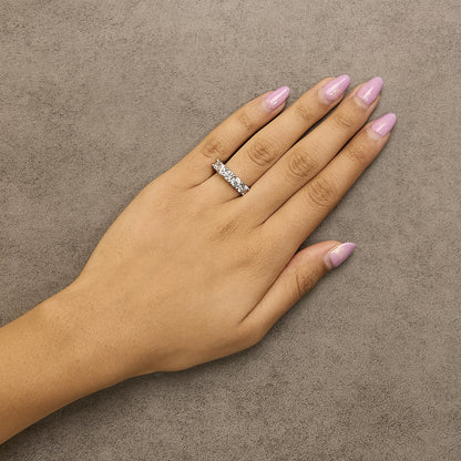 14K Gold 2.0 Cttw Round Diamond Five-Stone Band Ring