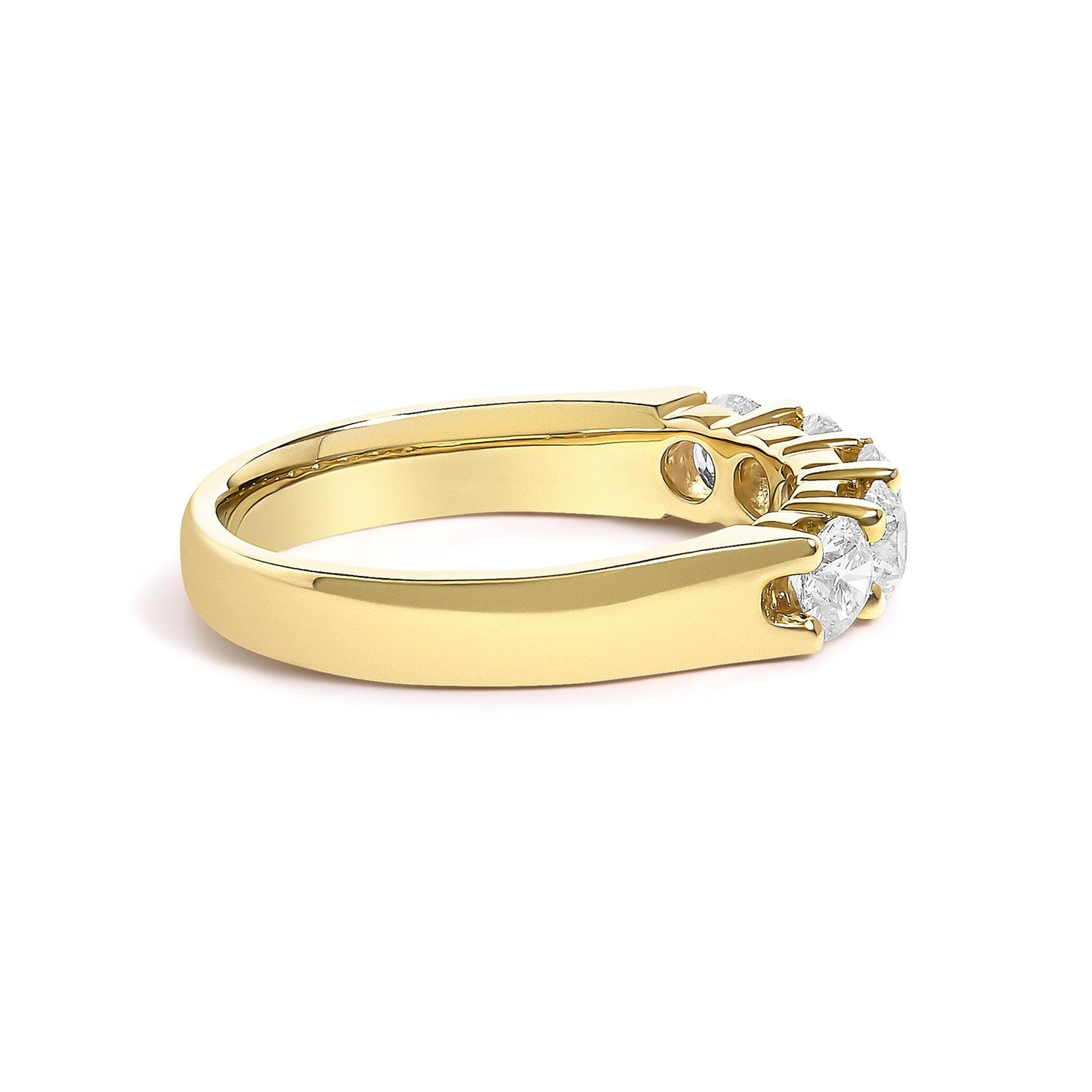 14K Gold 1.00 Cttw Diamond 5 Stone Band Ring