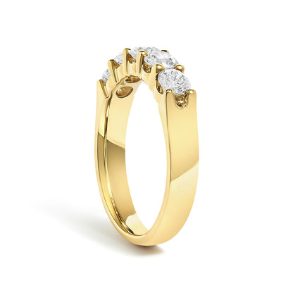 14K Gold 1.00 Cttw Diamond 5 Stone Band Ring