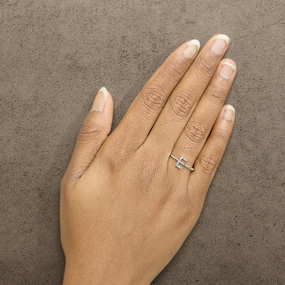 10K White Gold Diamond Accent Initial “A-Z” Ring