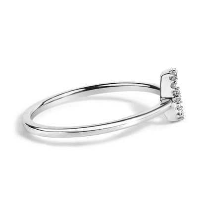 10K White Gold Diamond Accent Initial “A-Z” Ring