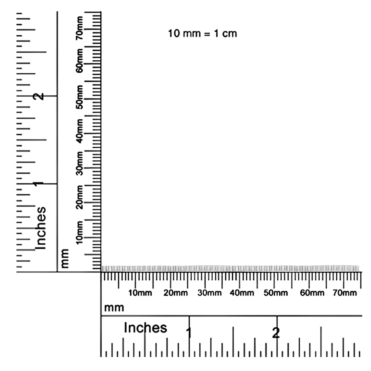 White metal bracelet with round and baguette white gemstones, shown on a ruler for size reference, side view.