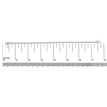 .925 Sterling Silver 2.0 Cttw Diamond 3 Prong Set Tennis Bracelet