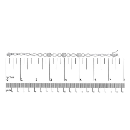 10K White Gold 3.00 Cttw Diamond Link Bracelet