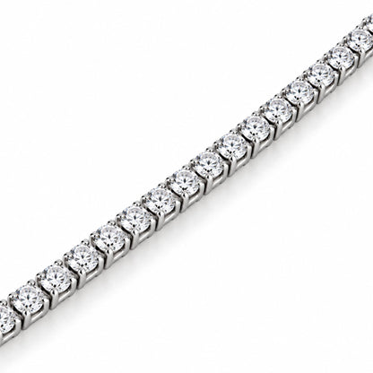 .925 Sterling Silver 2.0 Cttw Round Lab-Grown Diamond Tennis Bracelet (F-G Color, VS2-VS1 Clarity) - 7"