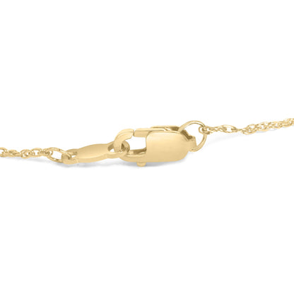 Close-up angled view of a yellow metal bracelet clasp and chain links, shown on a white background.