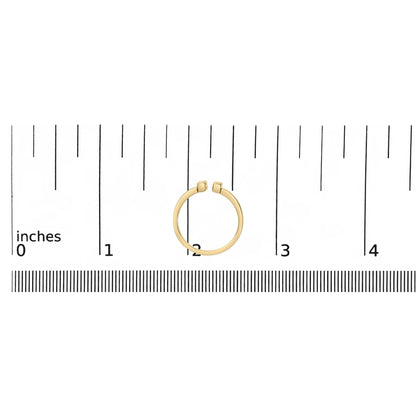 14K Yellow Gold Plated Sterling Silver 1/5 Cttw Baguette Diamond Open Band Ring