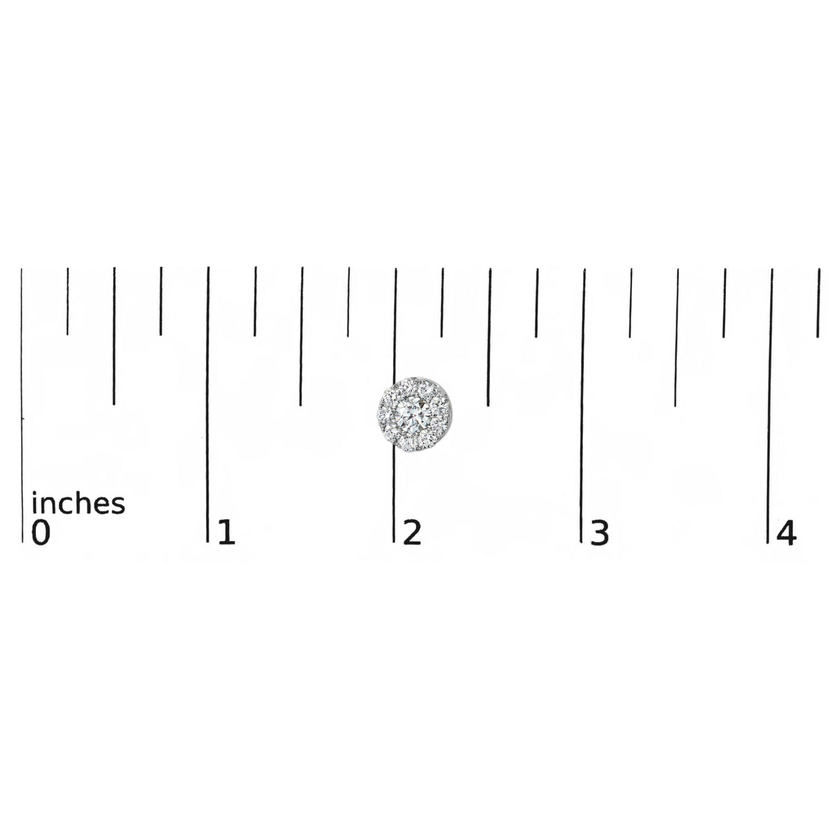 14KT White Gold 2.00 Cttw Lab Grown Diamond Halo Stud Earrings