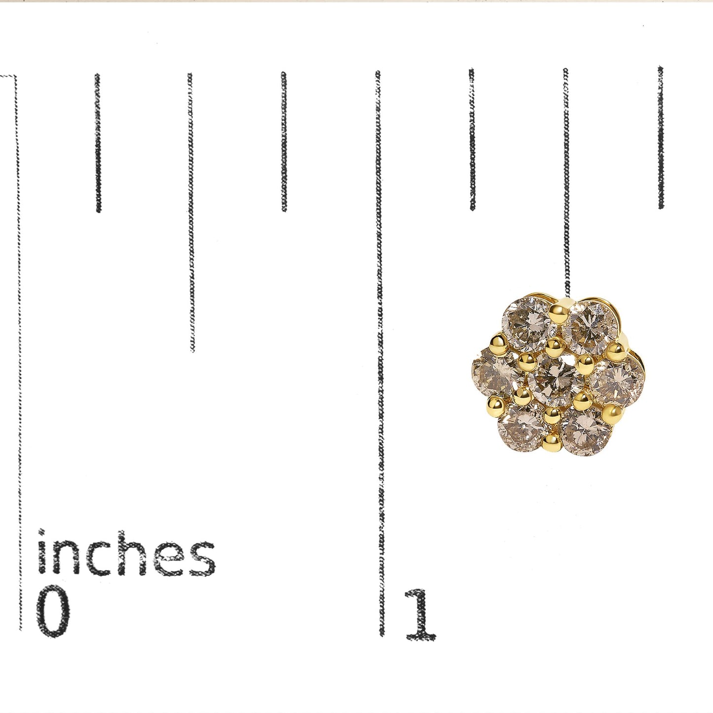 14K White Gold 4 cttw Diamond Flower Earring (H-I Clarity, SI2-I1 Color)