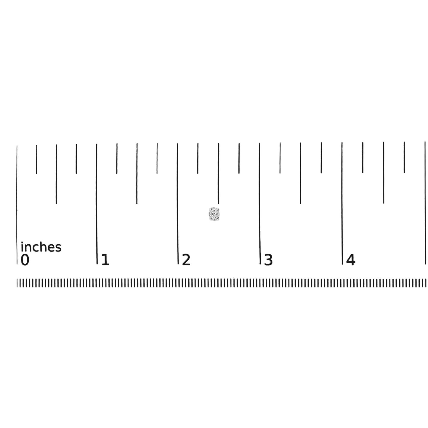 14K White Gold 1/4 Ctw Oval Lab-Grown Diamond Solitaire Stud Earrings