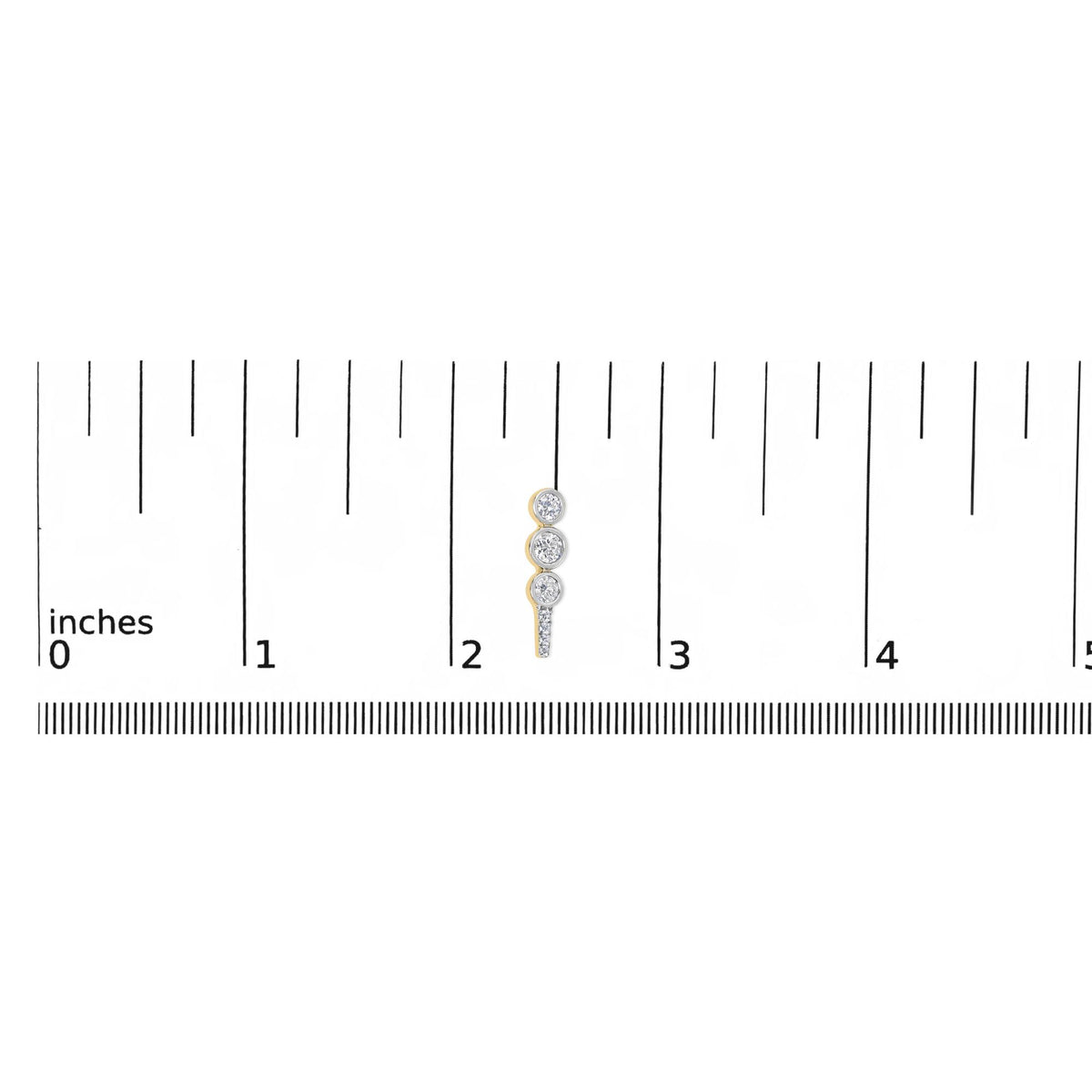 10K Yellow Gold Plated .925 Sterling Silver 1.0 Cttw Lab Grown Diamond Bezel Set Drop Earrings
