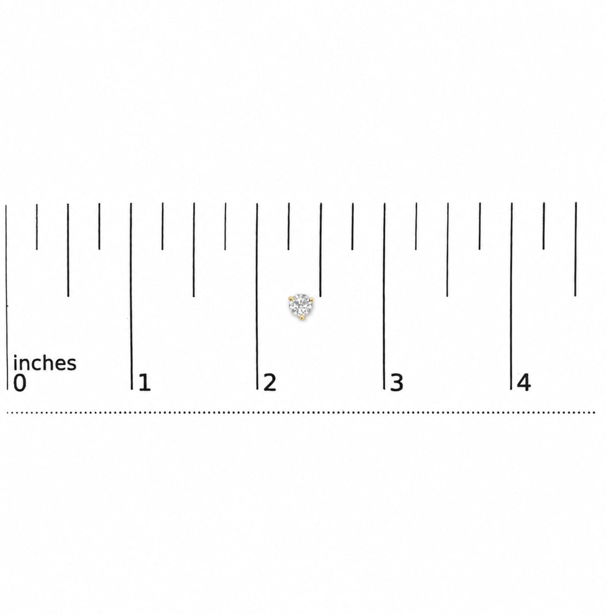 14K Gold Round Lab-Grown Diamond 3-Prong Martini Solitaire Stud Earrings
