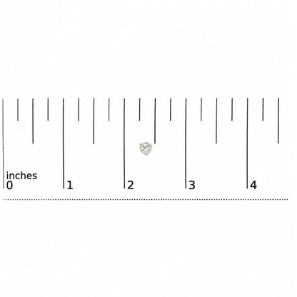 14K Gold Round Lab-Grown Diamond 3-Prong Martini Solitaire Stud Earrings