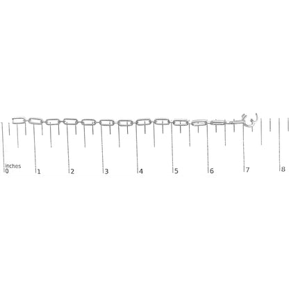 14K White Gold 1.00 Cttw Paperclip Link Bracelet