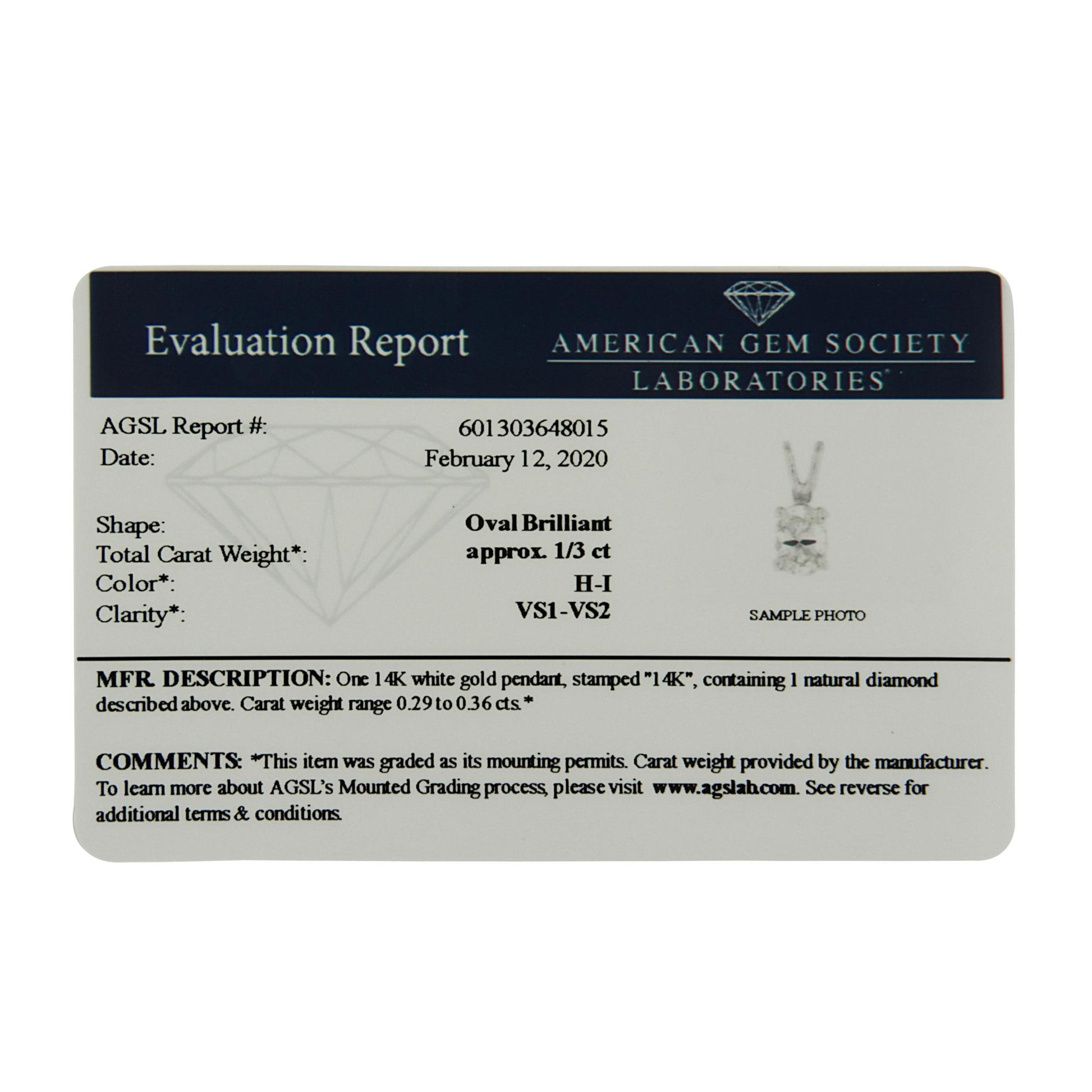 Image of an oval-shaped white gemstone pendant necklace shown from the front on a white background.