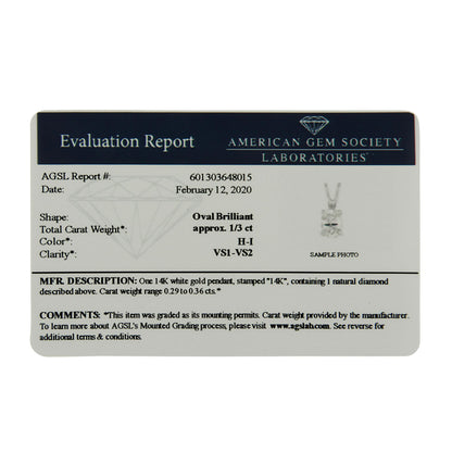 Image of an oval-shaped white gemstone pendant necklace shown from the front on a white background.