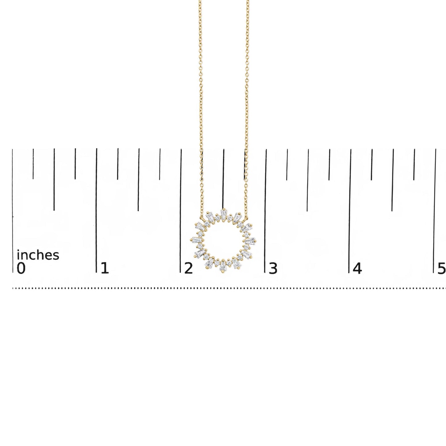 14K Yellow Gold Plated Sterling Silver 3/4 Cttw Diamond Starburst Pendant Necklace