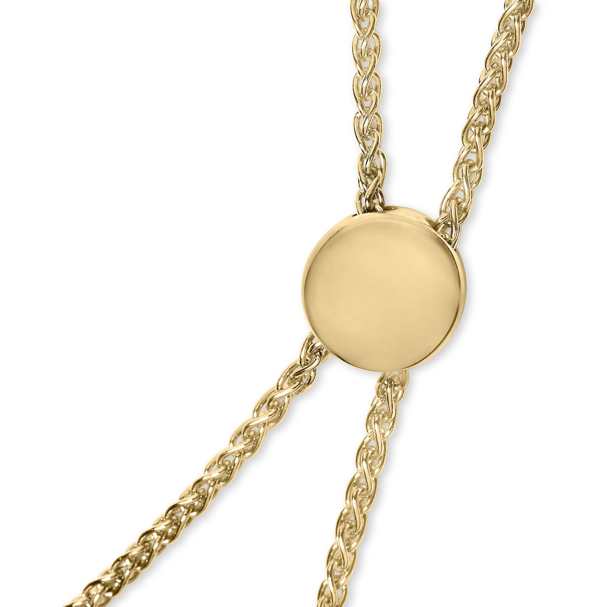 Gold Vermeil Diamond Accent "MOM" Lariat Bolo Bracelet