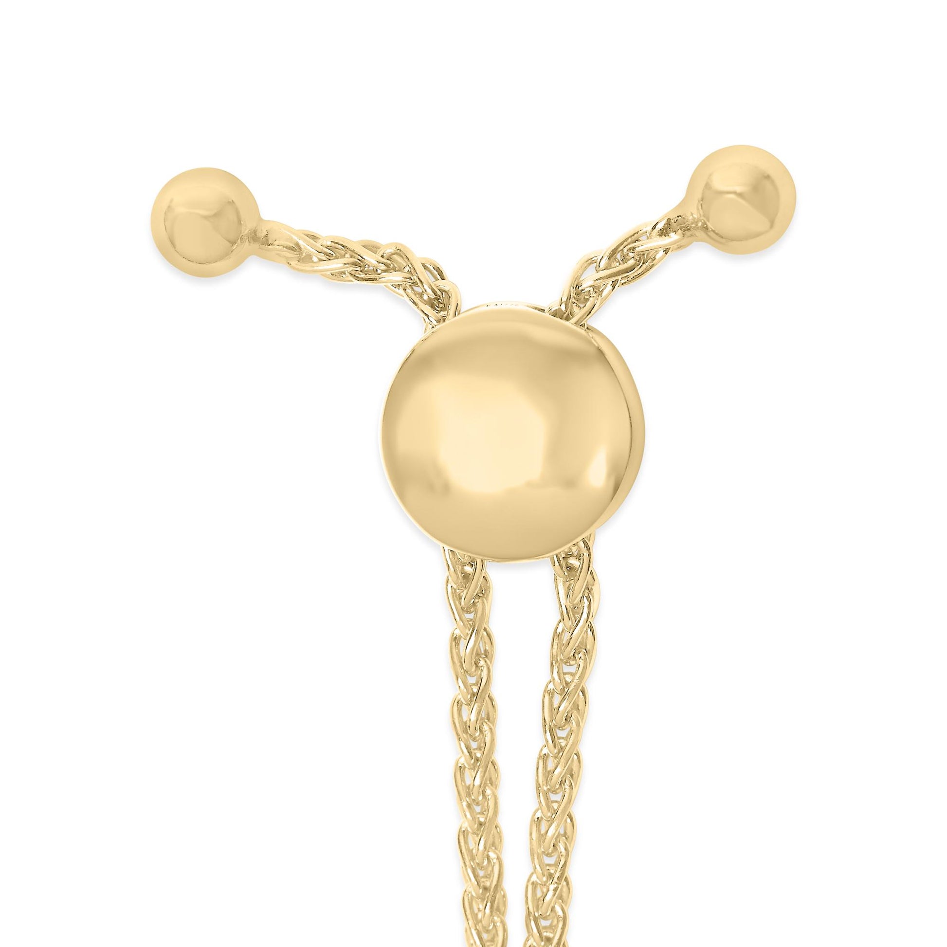 Gold Vermeil Diamond Accent Infinity Sign Lariat Bolo Bracelet