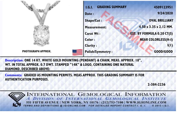 Close-up image of a white necklace pendant featuring a single oval-shaped white gemstone in a prong setting, shown from the front angle.