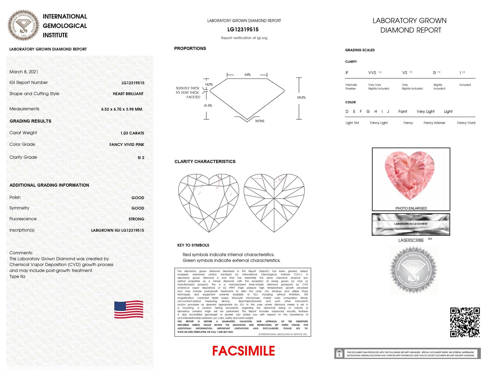 White necklace with a heart-shaped pink gemstone in a 3-prong setting, shown in a front close-up angle.