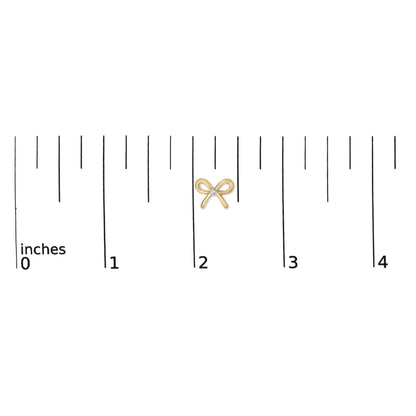 Gold Vermeil Diamond Accent Bow Earring