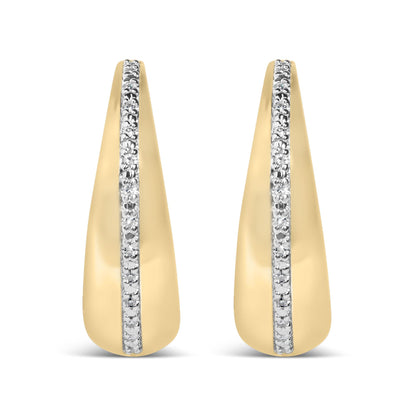 Gold Vermeil Diamond Accent Bold Hoop Earring