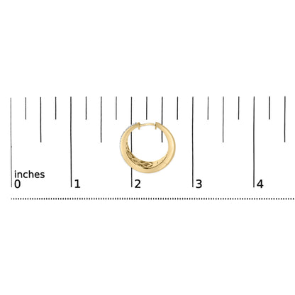 Gold Vermeil Diamond Accent Bold Hoop Earring