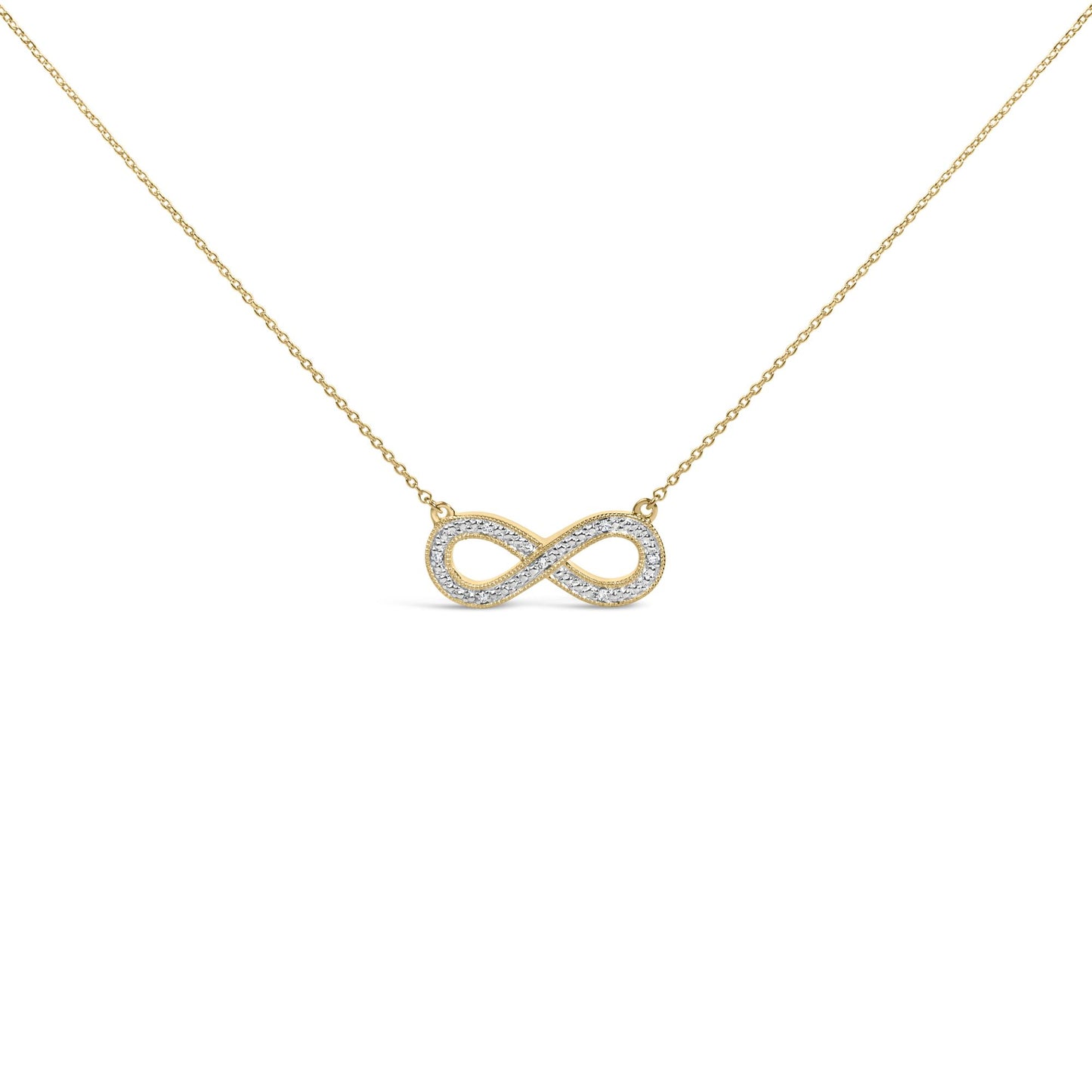 Gold Vermeil Diamond Accent Infinity Pendant Necklace