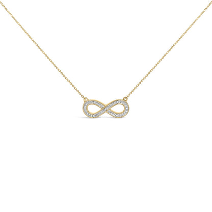 Gold Vermeil Diamond Accent Infinity Pendant Necklace